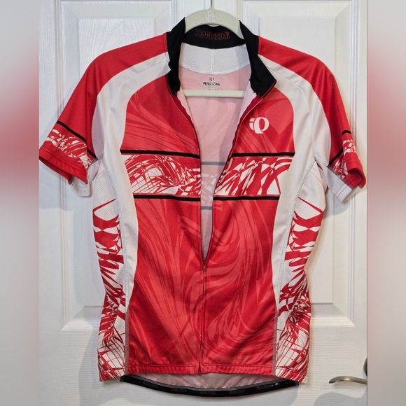 Pearl Izumi Red and White Cycling Jersey - Picture 3 of 5